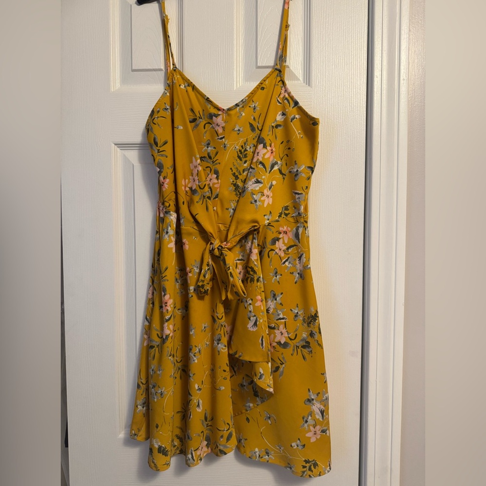 Yellow Floral Express Mini Dress
